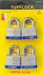 Laminated 50mm Padlocks Keyed Alike - 2 Pack