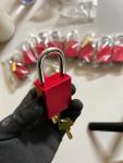 10-Pack Red Aluminum Keyed Alike Padlocks