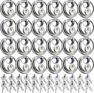 24 Pack of Keyed Alike 70mm Disc Padlocks