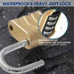 4-Digit Heavy Duty Weatherproof Combination Padlock