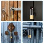 4 Pack Waterproof Brass Padlocks with Keys