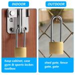 4 Pack Waterproof Brass Padlocks with Keys