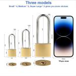 4 Pack Waterproof Brass Padlocks with Keys