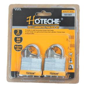 Laminated Steel Padlock Set with 4 Keys