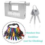 Stainless Steel D Padlock Set with Keys, 4-Pack