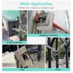 Stainless Steel D Padlock Set with Keys, 4-Pack