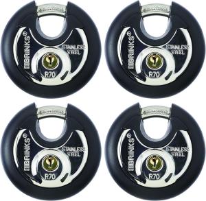 4 Pack Heavy Duty Cut Resistant Padlocks
