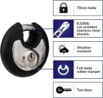 4 Pack Heavy Duty Cut Resistant Padlocks