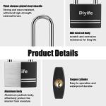 Diyife Waterproof Long Shackle Padlock 2 Pack