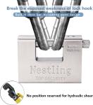 Heavy Duty 94mm D-Shaped Padlock with 5 Keys