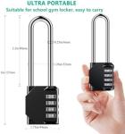 4-Digit Resettable Long Shackle Combination Padlock