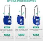 4-Digit Resettable Long Shackle Combination Padlock