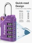 Puroma TSA Luggage Locks, 4-Digit Combo, 2-Pack