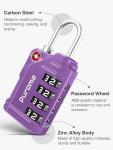 Puroma TSA Luggage Locks, 4-Digit Combo, 2-Pack