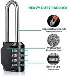 4-Digit Resettable Long Shackle Combination Padlock