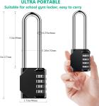 Ultra Long Shackle Resettable 4-Digit Padlock