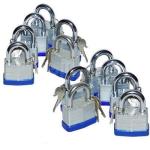 12 Pack 50mm Unpickable Laminated Padlocks