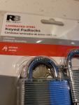 4-Pack Keyed Alike Laminated Padlocks