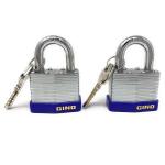 GINO Laminated Padlocks with Keys, 44 mm