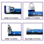 GINO Laminated Padlocks with Keys, 44 mm