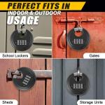 Heavy Duty 4-Digit Combination Disc Padlock
