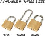 Guliffen Solid Brass Keyed Padlock - 40 mm