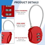 6 Pack Waterproof 3-Digit Combination Padlocks