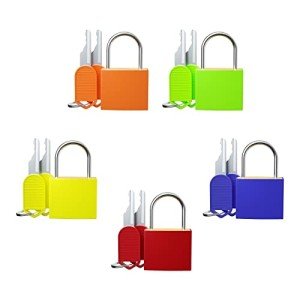 Multicolor Small Keyed Locks for Travel & Storage