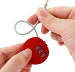 6 Pack Waterproof 3-Digit Combination Padlocks