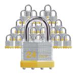 XanHen Keyed Alike Steel Padlocks - 24 Pack