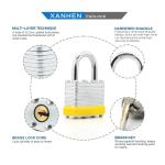 XanHen Keyed Alike Steel Padlocks - 24 Pack
