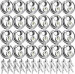 24 Pack of 70mm Stainless Steel Disc Padlocks