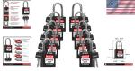 10 Pack Keyed Different Unpickable Padlocks