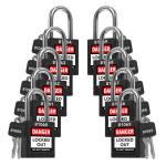 10 Pack Keyed Different Unpickable Padlocks