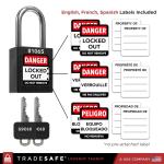 10 Pack Keyed Different Unpickable Padlocks
