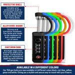 TSA Approved 3-Digit Combination Padlocks 4-Pack