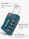 Puroma TSA Travel Lock with Resettable Code