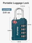 Puroma TSA Travel Lock with Resettable Code