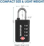 TSA Approved 4-Digit Luggage Locks - 4 Pack