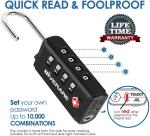 TSA Approved 4-Digit Luggage Locks - 4 Pack