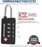 TSA Approved 4-Digit Luggage Locks - 4 Pack