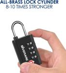 TSA Approved 4-Digit Luggage Locks - 4 Pack
