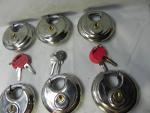 5 Pack of 2¾" Unpickable Disc Padlocks