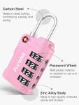 2 Pack TSA Approved Unpickable Luggage Locks