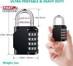 Waterproof 4-Digit Resettable Combination Padlock