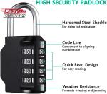 Waterproof 4-Digit Resettable Combination Padlock