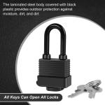 Keyed Alike Outdoor Padlocks - 6 Pack