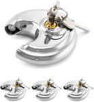 4-Pack Keyed Alike Stainless Disc Padlocks