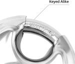 4-Pack Keyed Alike Stainless Disc Padlocks