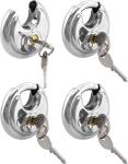 4-Pack Keyed Alike Stainless Disc Padlocks